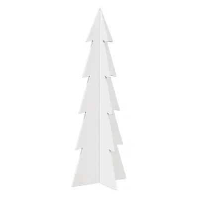 (white, cm) vidaXL Wooden Christmas Tree for Decoration Xmas Tree Solid Wood Pine