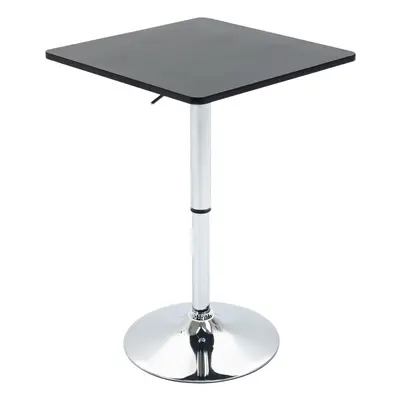 HOMCOM Adjustable Height Bar Table with Metal Frame and Square Tabletop