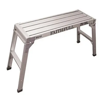 Faithfull FAISTEPUP3 Fold Away Step Up Aluminium L100 x H52 x W30cm