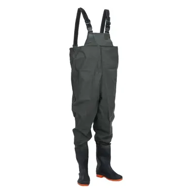 (dark green, 44) vidaXL Chest Waders with Boots Waterproof Hunting Fishing Wader Waist Wader