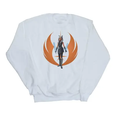 (3XL, White) Star Wars Mens Clone Wars Ahsoka Rebel Pose Sweatshirt