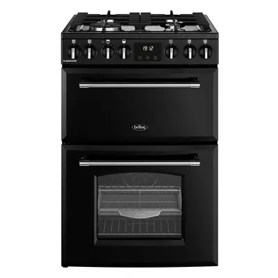 Belling Farmhouse 60DF 60cm Dual Fuel Mini Range Cooker â Black â A Rated