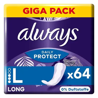 Daily Protect Long Pantyliners, Pieces, 0% Fragrances, Comfort with Absorbent Core