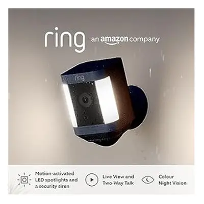 Ring Spotlight Cam Plus Security Camera Battery Powered Black