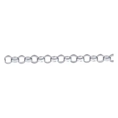 Jewelco London Mens Rhodium Plated Sterling Silver Plain Belcher Bracelet 9mm 8.5 inch - ACN002H