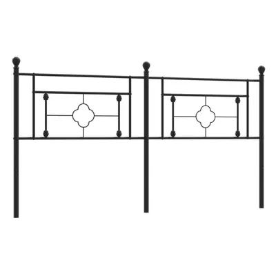 (black, cm) vidaXL Metal Headboard Bedroom Home Decorative Bed Header Metal Bed Headboard