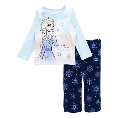 Disney Girls' Pajamas Frozen Aqua/Navy Size