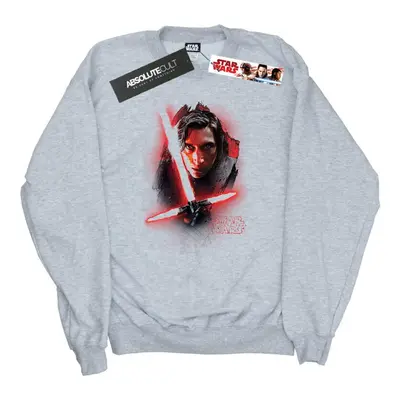 (M, Sports Grey) Star Wars: The Last Jedi Mens Kylo Ren Brushed Cotton Sweatshirt