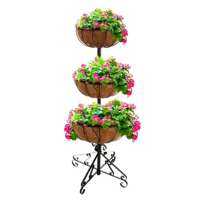 GR8 Garden 3-Tier Metal Flower Planter