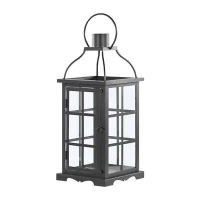 Iron Candle Lantern cm Black CLARA