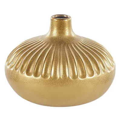 Decorative Vase CERCEI Stoneware cm Gold