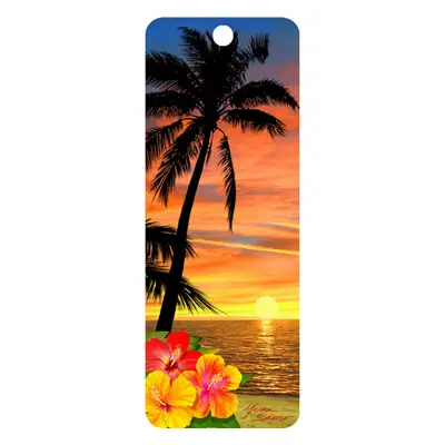 Palm Tree at Sunset - 3D Bookmark