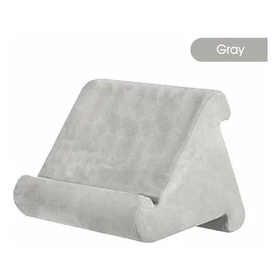 (Grey) Tablet Pillow Stand For iPad Book Holder Rest Lap Reading Cushion