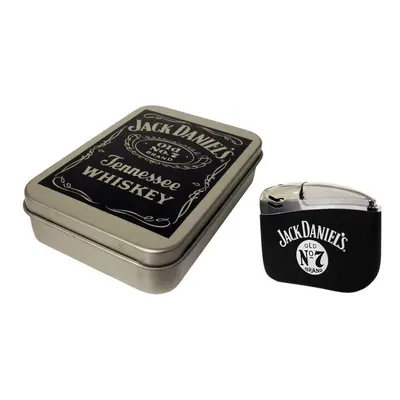 Jack Daniel's tobacco tin and electronic gas lighter