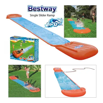 H20G0! SINGLE WATER SLIDE WITH RAMP! Great Outdoor Fun For Kids and Family!