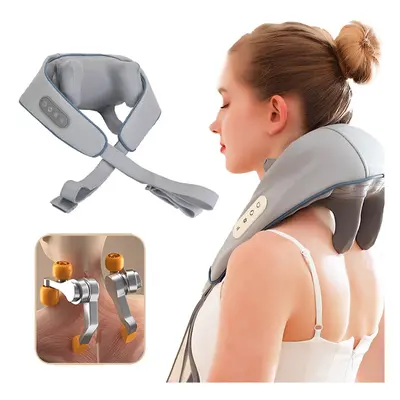 Electric Neck And Shoulder Massager Back Neck Massager With Heat Grey