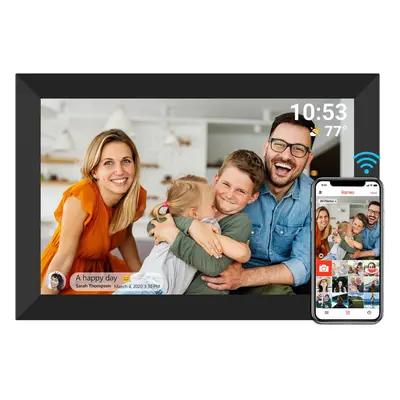 (10.1" WLAN, BLACK) Digital Photo Frame, WiFi 10.1 Inch Digital Photo Frame, 1280x800 IPS LCD To