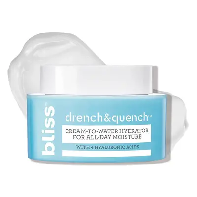 Bliss Drench & Quench Hyaluronic Acid Moisturizer for Face - Fl Oz - Cream-To-Water - Hydrator f