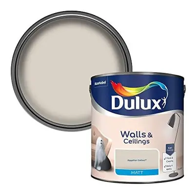 Dulux Walls & Ceilings Matt Emulsion Paint - Egyptian Cotton - 2.5L