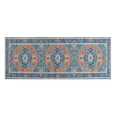 Runner Rug x cm Blue and Orange RITAPURAM