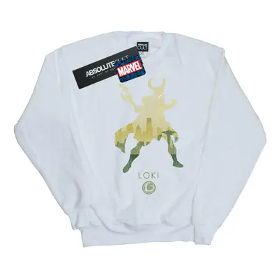 (M, White) Marvel Womens/Ladies Loki Silhouette Sweatshirt