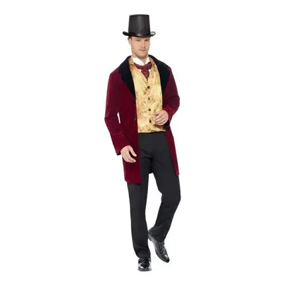 Smiffy's Adult Men's Edwardian Gent Deluxe Costume, Jacket, Mock Waistcoat And