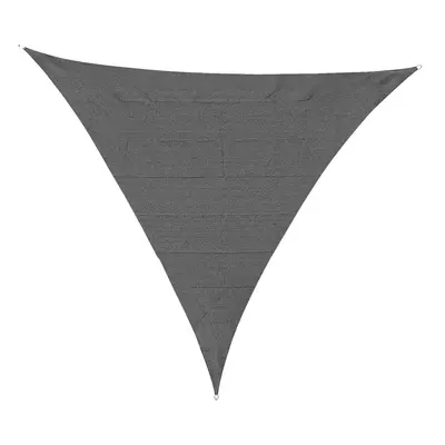 Outsunny 5x5m Triangle Sun Shade Sail UV Protection HDPE Canopy w/ Rings Grey