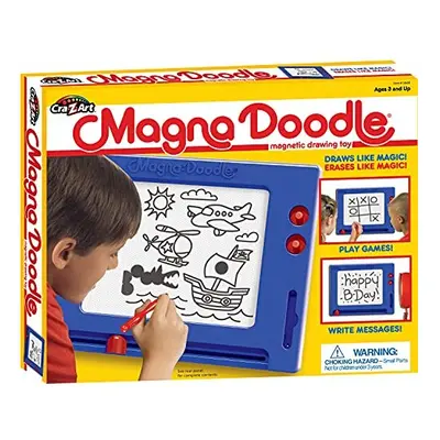 Cra-Z-Art Retro Magna Doodle Magnetic Drawing Board for kids and up, Blue/White