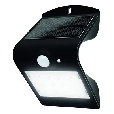 Luceco LEXS40B40-01 Solar Guardian Angled Wall Light Outdoor, with PIR Motion Sensor, 3.2 Watts,