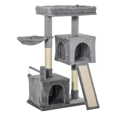 PawHut 111cm Cat Tree Tower Activity Centre W/ Scratching Post Condo Hammock