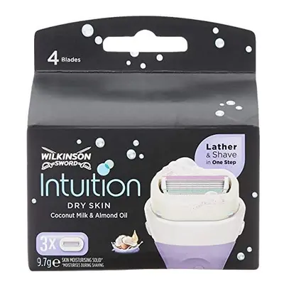 Wilkinson Sword Intuition Dry Skin Razor Blades for Women, Pack of