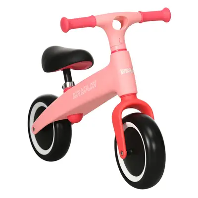 AIYAPLAY Baby Balance Bike, Children Bike w/ Adjustable Seat, Wide Wheels - Pink