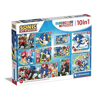 Clementoni Sonic Supercolor in Different Images (3 30, with One with Tiles), Children Puzzle Age