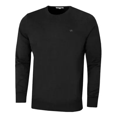 (M, Charcoal) Calvin Klein Golf Mens Round Neck Tour Durable Comfort Sweater