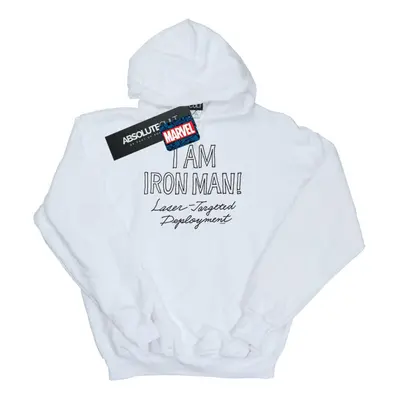 (S, White) Marvel Mens I Am Iron Man Hoodie