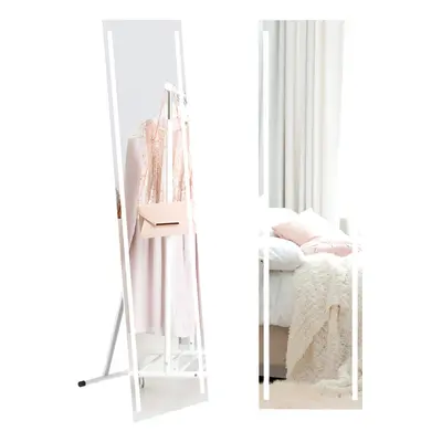 HOMCOM LED Lighted Full Length Mirror Dimmable Full Size Body Mirror for Bedroom