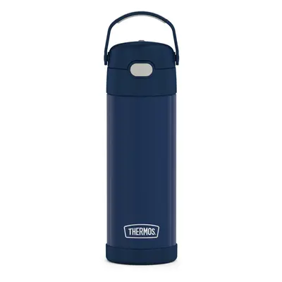 THERMOS FUNTAINER Ounce Stainless Steel Vacuum Insulated Bottle with Wide Spout Lid Navy