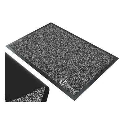 VOUNOT Dirt Trapper Front Door Mat for Indoor Outdoor, Grey-Black, 90x150cm