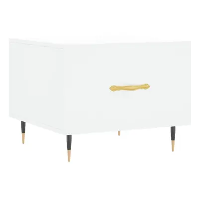 (white) vidaXL Coffee Table Side Table Sofa Table High Gloss White Engineered Wood