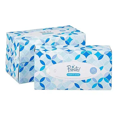 Amazon Brand - Presto! 4-Ply Facial Tissues, Pack of 12, Sheets per Box