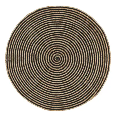 (150 cm) vidaXL Handmade Rug Jute with Spiral Design Living Room Floor Carpet Floor Mat