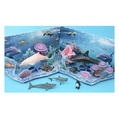 Magnetic Shark Animal 3D Three-dimensional DIY Assemble Puzzle Underwater World Scene Early Educ