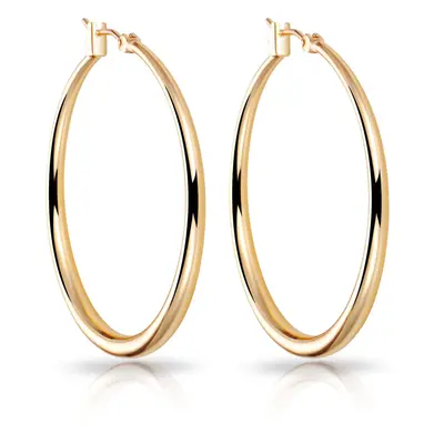 Gold Plated 40mm Hoop Earrings