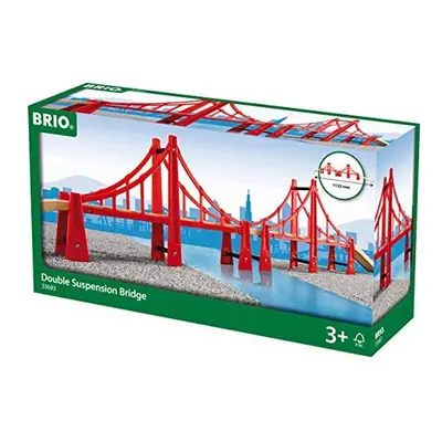 BRIO World Double Suspension Bridge for Kids Age Years and Up, Compatible with all BRIO Train Se