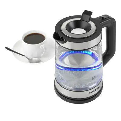 Glass Jug Kettle Cordless 1.7L 2200W Illuminated LED Light Easy Fill Salter