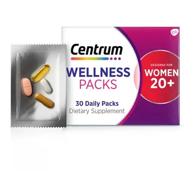 Centrum Wellness Packs Daily Vitamins for Women In Their 20S, With Complete Multivitamin - Packs