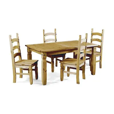 Corona 4'0" Dining Table & Chairs Solid Pine Furniture