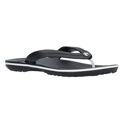 (Black, (Adults')) Crocs Crocband Flip Croslite Rubber Black Slippers