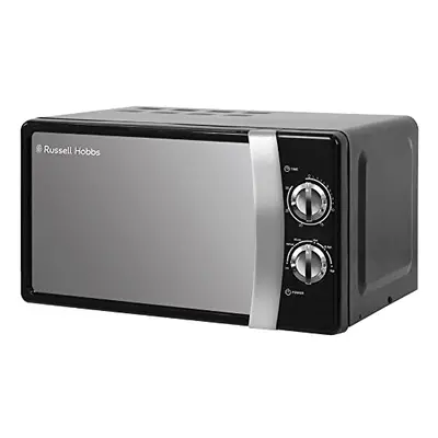 Russell Hobbs RHMM701B Litre W Black Solo Manual Microwave with Power Levels, Ringer & Timer, De