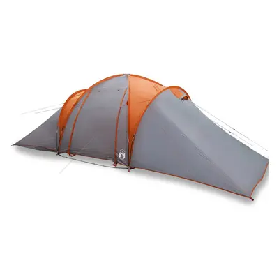 (grey and orange) vidaXL Family Tent Dome 6-Person Waterproof Camping Tent Lightweight Tent